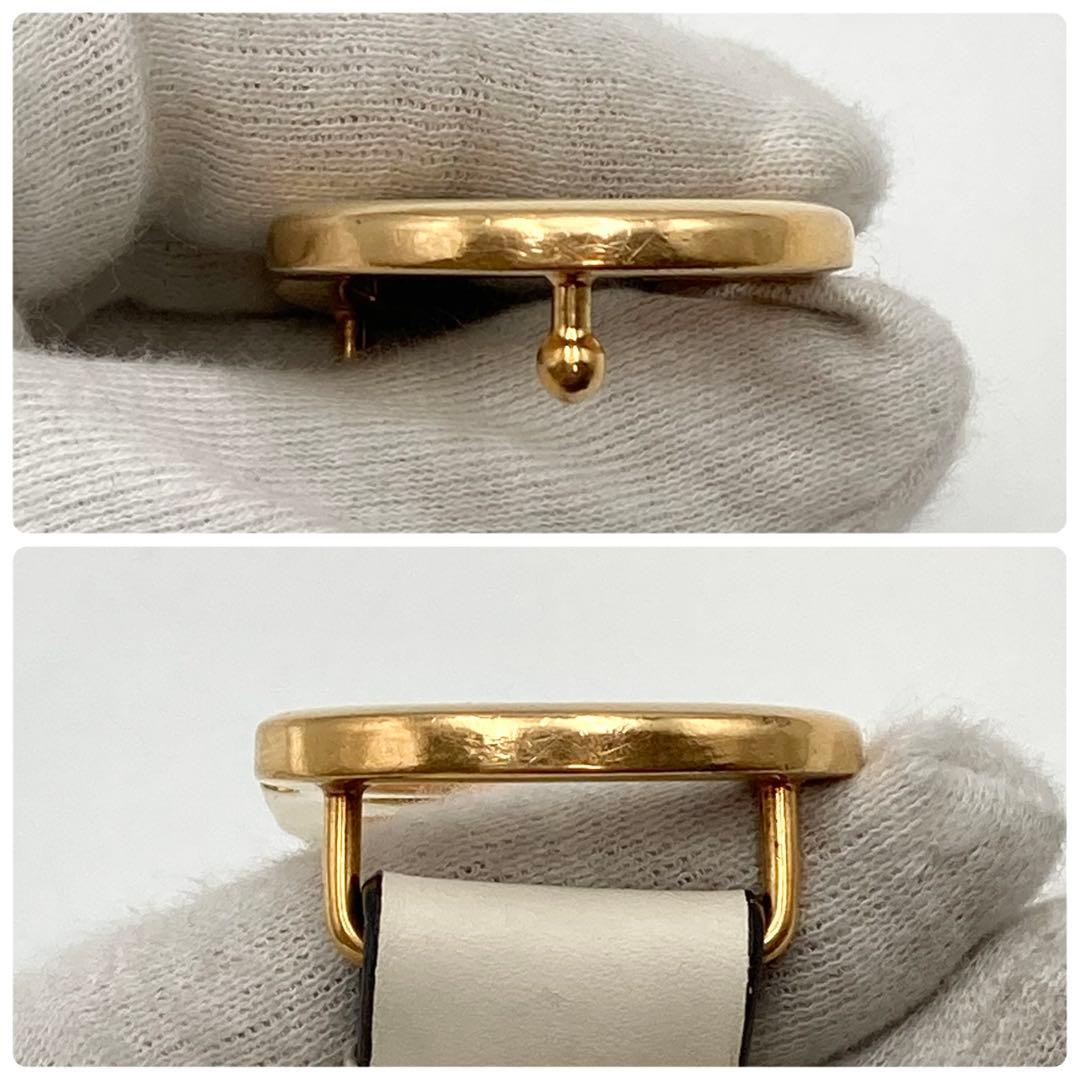 近年！極美品✨ ディオール Saddle ベルト 細身 レザー アイボリー CD