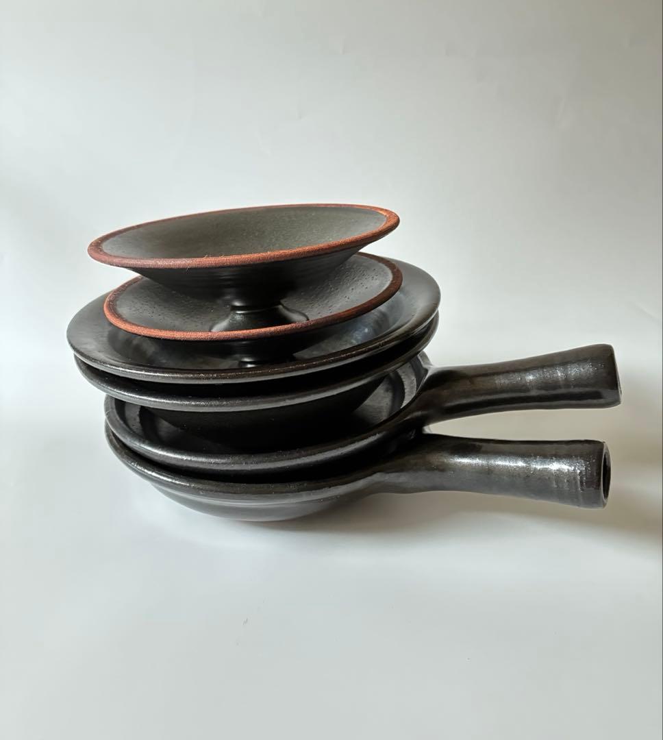 松田美智子　自在道具　ななかまど小鍋揃え　一人用土鍋　2人分セット
