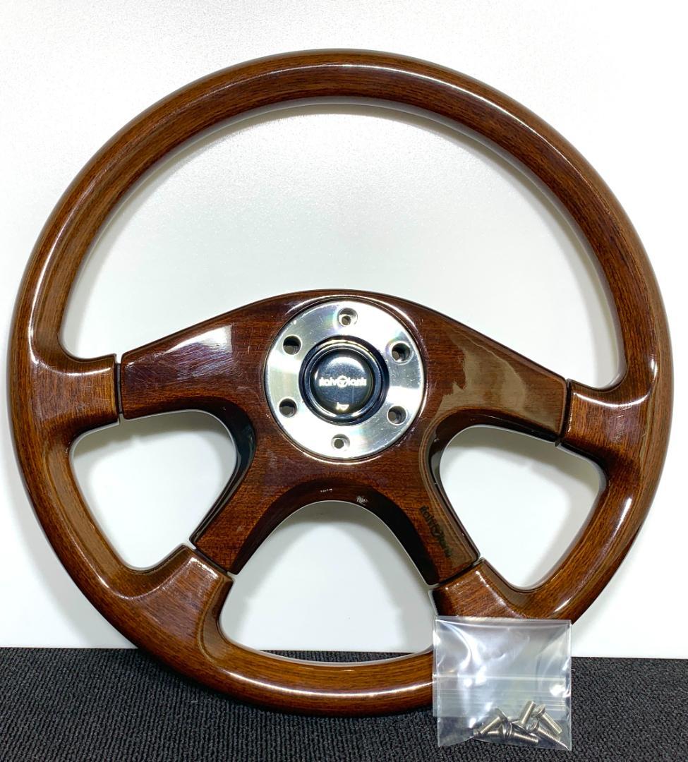 イタルボランテ ドルチェ ウッドステアリング 36.5パイ 99年製 美品
