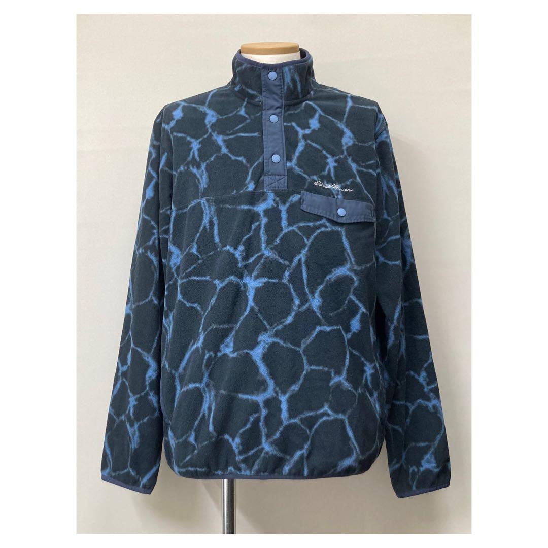 【レアなサンダー柄】エディーバウアー スナップT フリース プルオーバー 美品