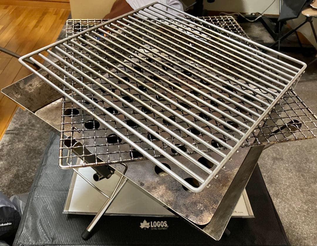 UNIFLAME ファイヤグリル+焼き網+ヘビーロストル+収納ケース+鉄板セット