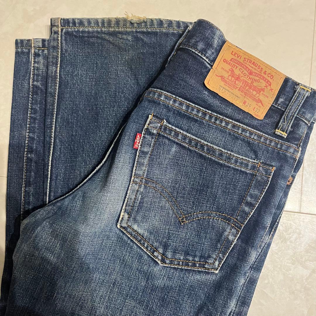 90s リーバイス 517 フレアジーンズ デニム 裏555 USA BIG E