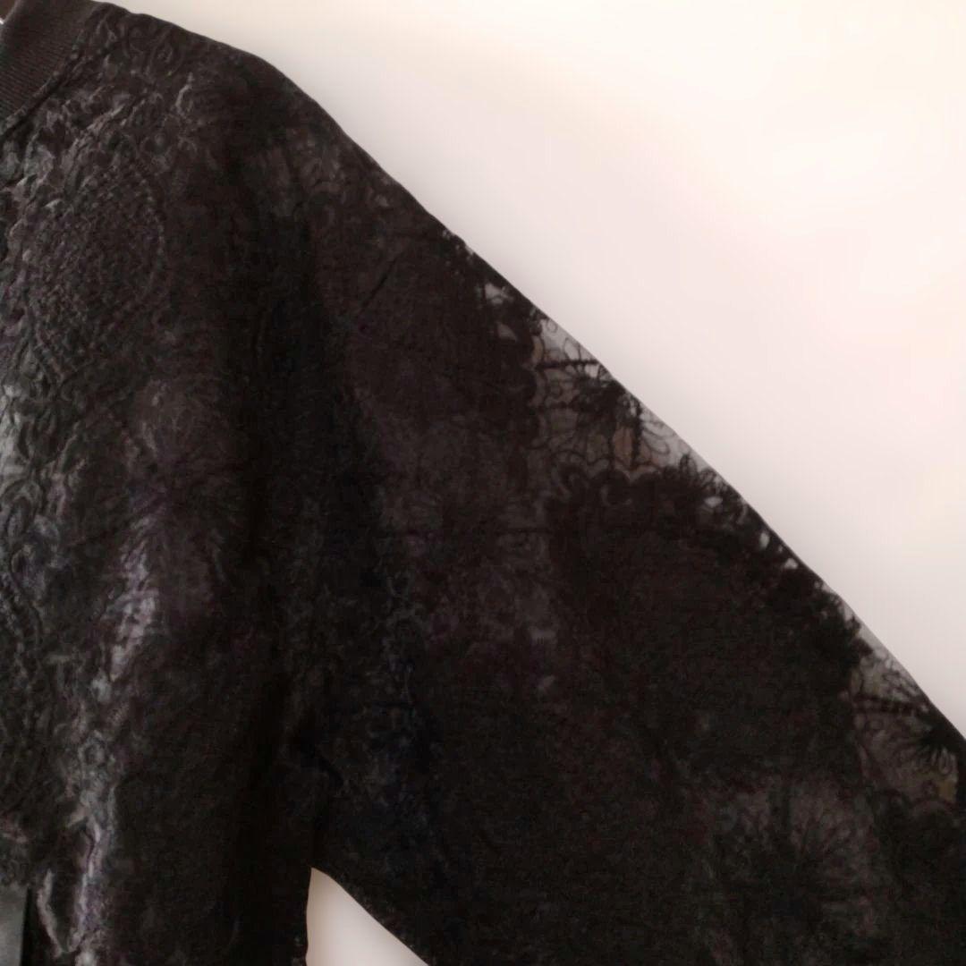 【新品】ヤマダヤ Vin ダブルジップチュールレースブルゾン ブラック サイズF