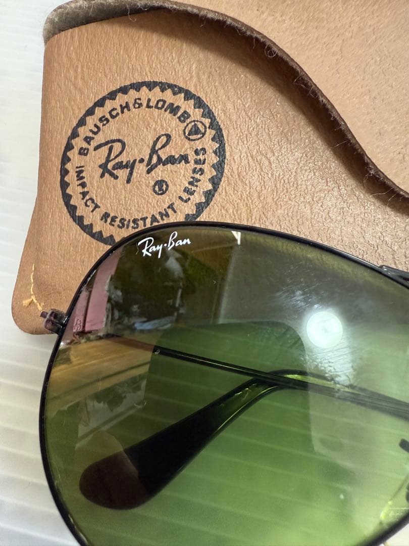 B&L USA レイバン ブラック メタル ミドルグリーン ♯3