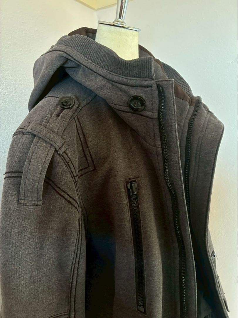 激レア✴︎ダークコアゴシックパンク　ギミックコットンフード刺繍y2k平成ギャル