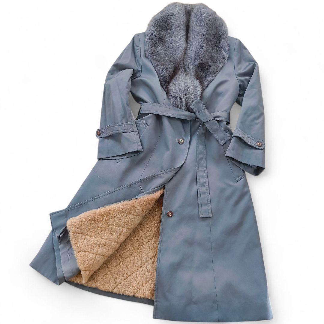 TOGU TOHOMINK　ロングコート　13　ファー　ライナー付　Aライン