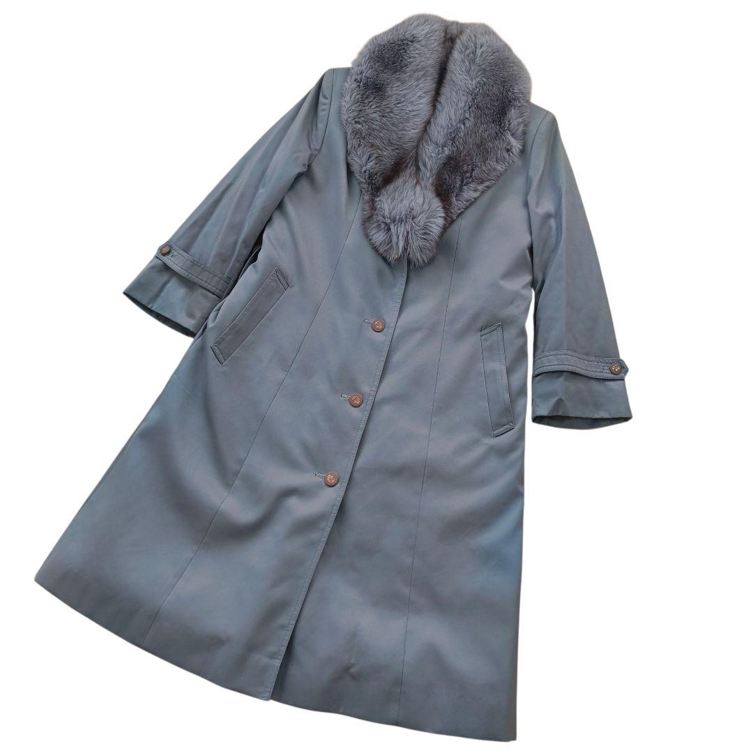 TOGU TOHOMINK　ロングコート　13　ファー　ライナー付　Aライン