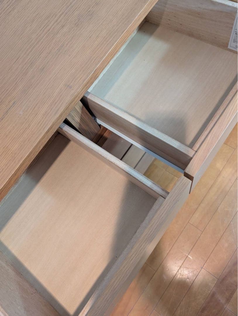 ■送料込■無印 木製チェスト オーク材 4段ワイド 衣類収納 廃盤 タンス 棚