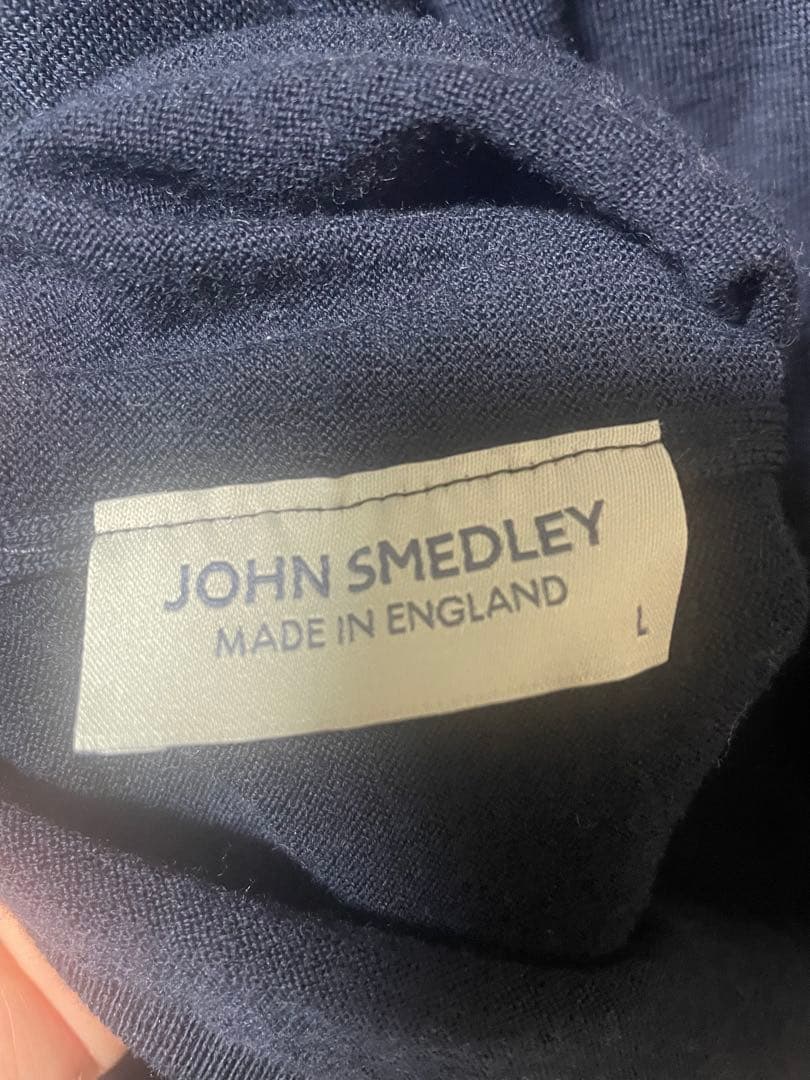 うにJOHNSMEDLEY ジョンスメドレー ネイビー タートルネック L