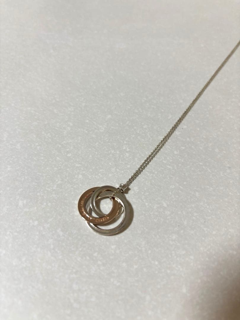 ティファニー　インターロッキング　ペンダント　国内店舗購入　チェーン長めです！