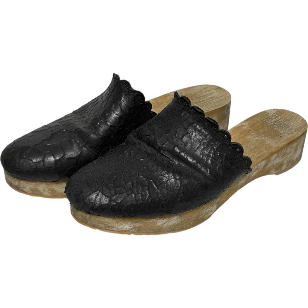 05ss but2期 アンダーカバー クラック加工 レザー シューズ xs