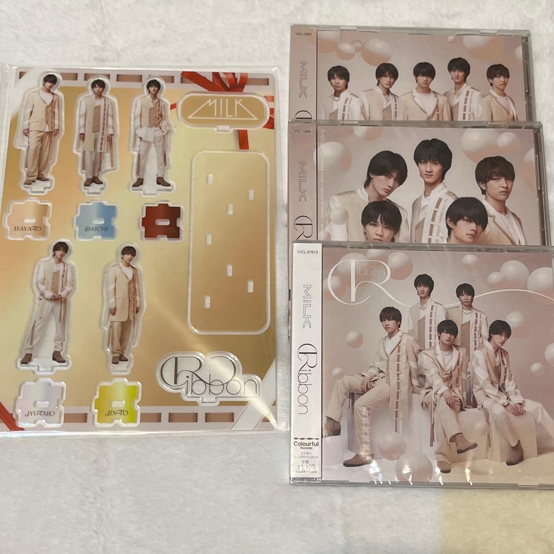 M!LK Ribbon CD 初回盤A B 通常盤+アクリルスタンドセット
