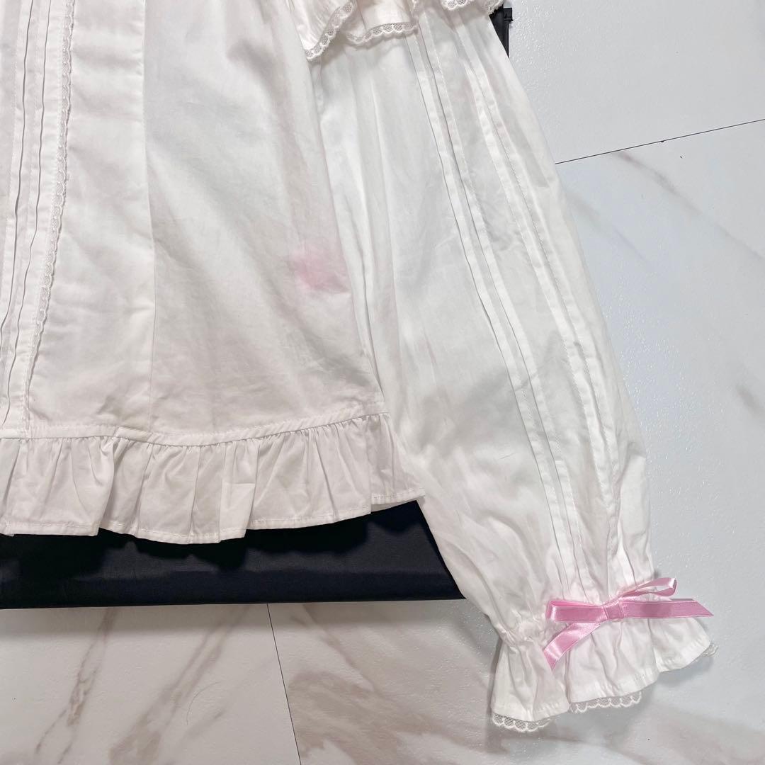 angelic pretty ブラウス 丸襟 レース 刺繍 リボン 2way