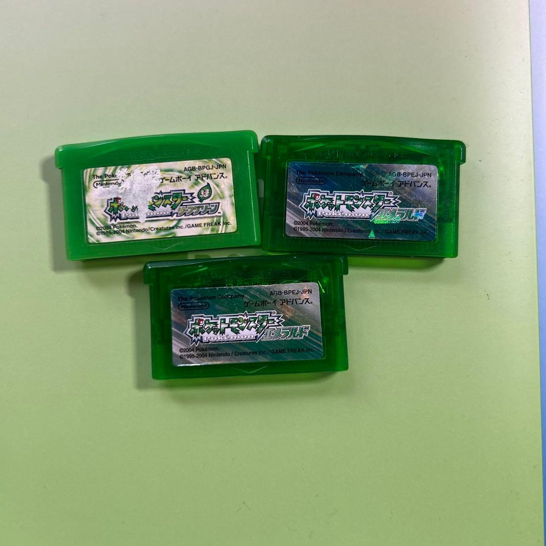 ポケットモンスターエメラルド×2、リーフグリーン