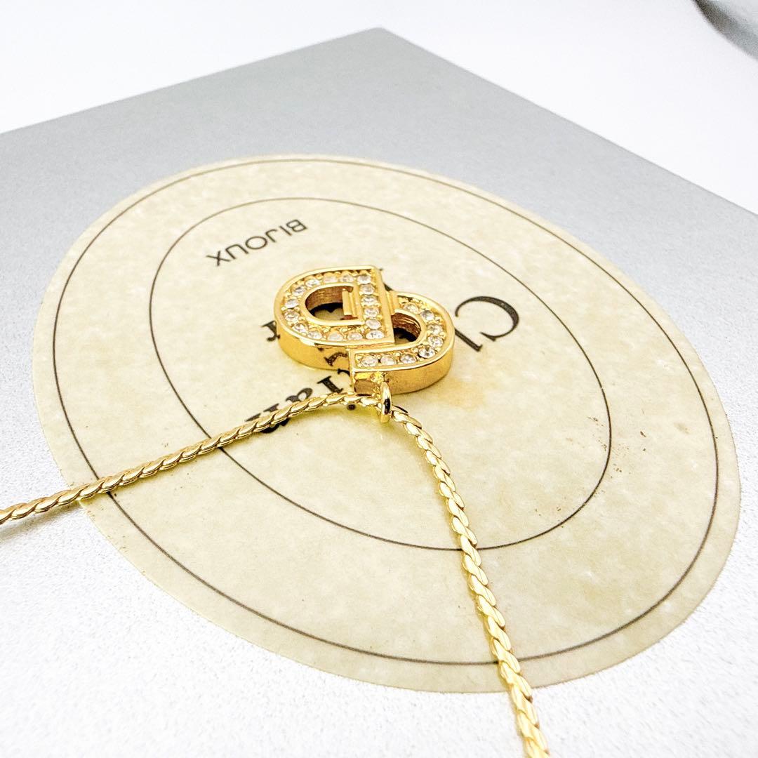 2846-1 保存箱付き極美品✨　Dior　ネックレス　CD ロゴ　希少　刻印
