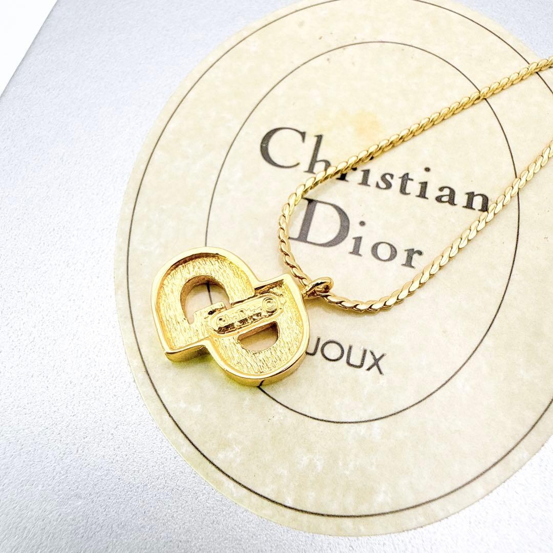 2846-1 保存箱付き極美品✨　Dior　ネックレス　CD ロゴ　希少　刻印
