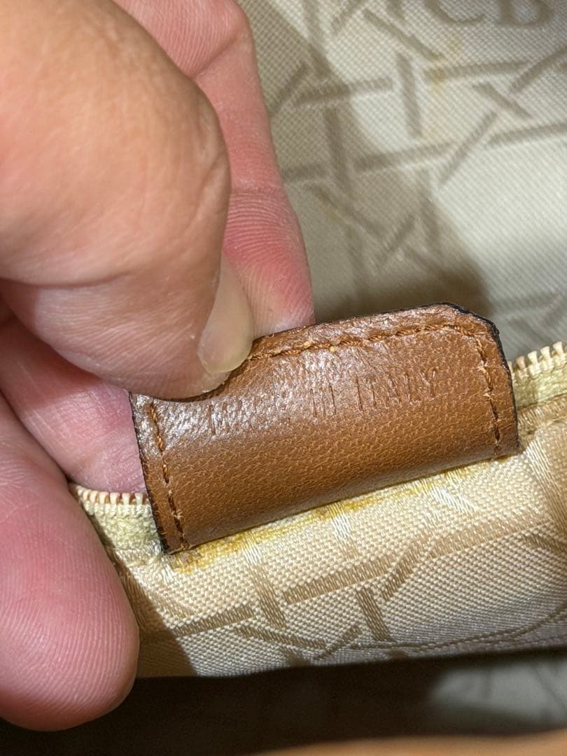 ⭐️Lea⭐️ Christian Dior ブラウン レザー カナージュ