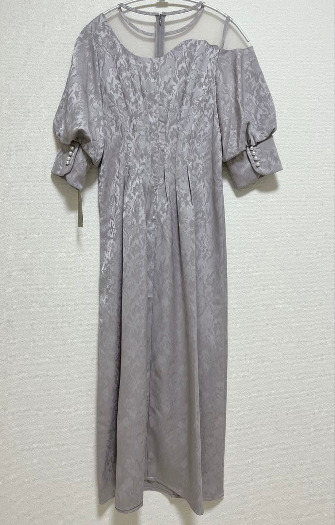 ★新品タグ付き★ LE’RURE ミアンダリングウエストタックフレアドレス