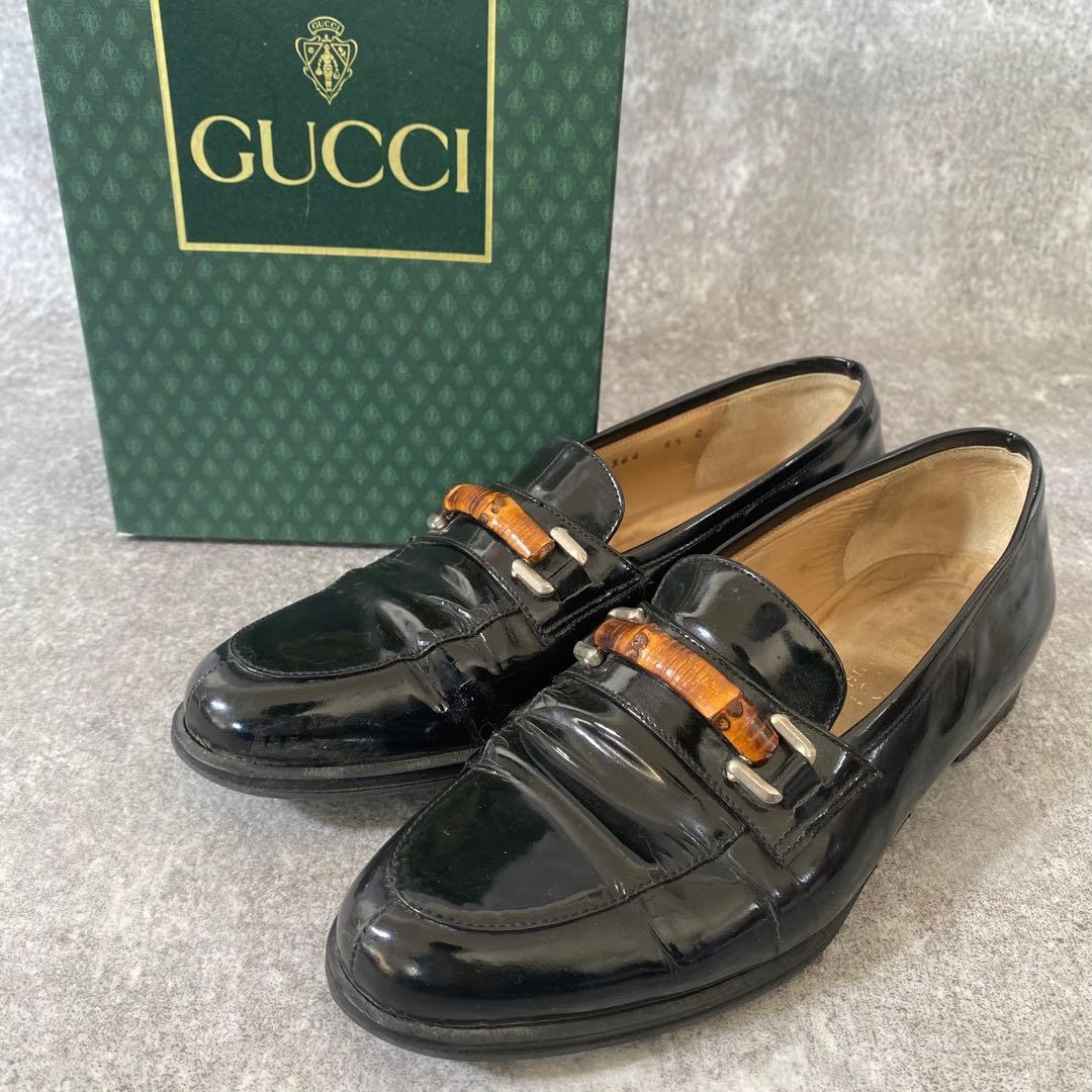 GUCCI グッチ ローファー モカシン ホースビット バンブー レザー
