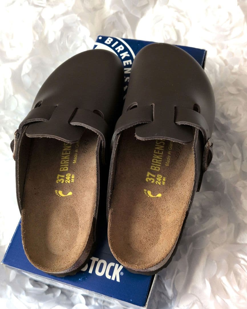 BIRKENSTOCK サボ・クロッグサンダル 37 ダークブラウン