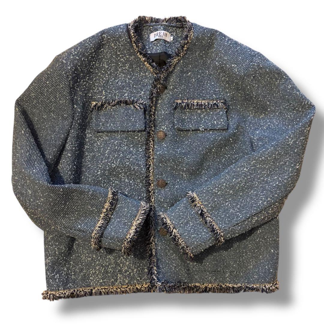 ALUDE SELECT Blue Luxury ブルーツイードジャケット