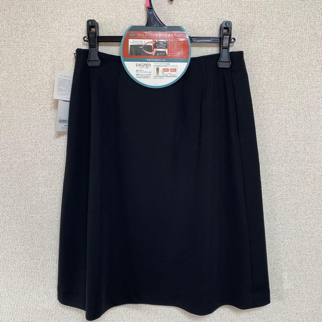 【新品タグ付き】アンジョア 事務服11号 長袖オーバーブラウス Aラインスカート