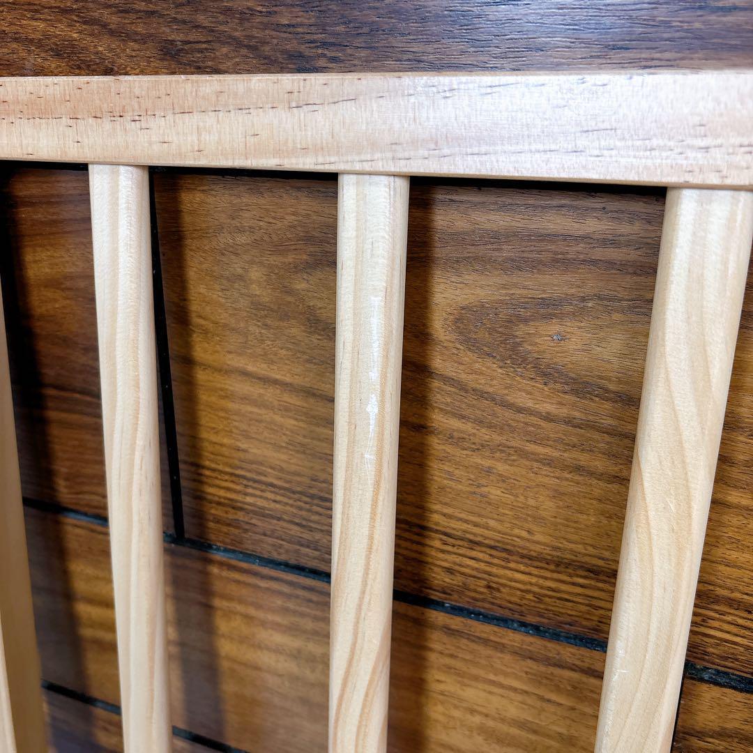 【美品】大和屋 トール Wオープン ミニベビーベッド ミニサイズ ナチュラル