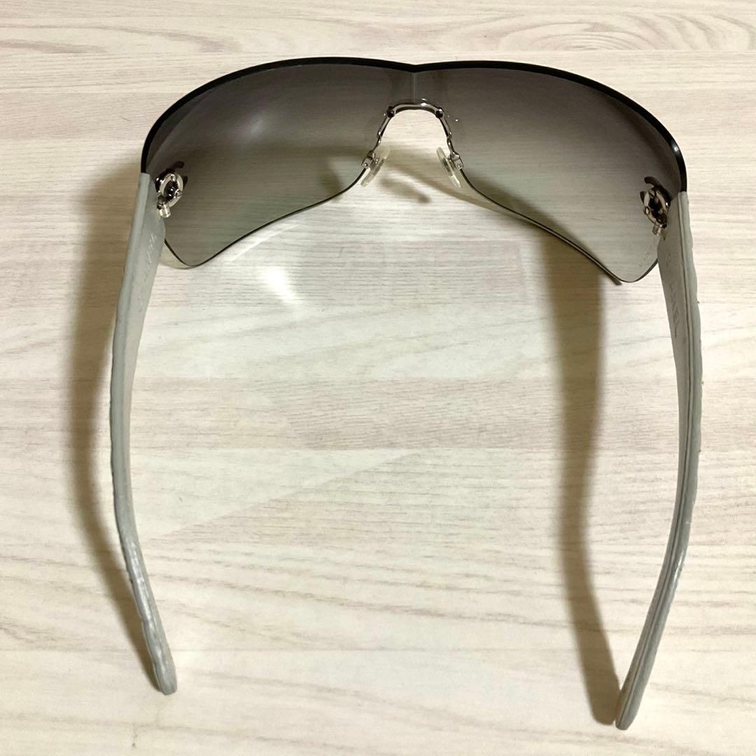 CHANEL サングラス 4157-Q ココマーク マトラッセ レザー リムレス