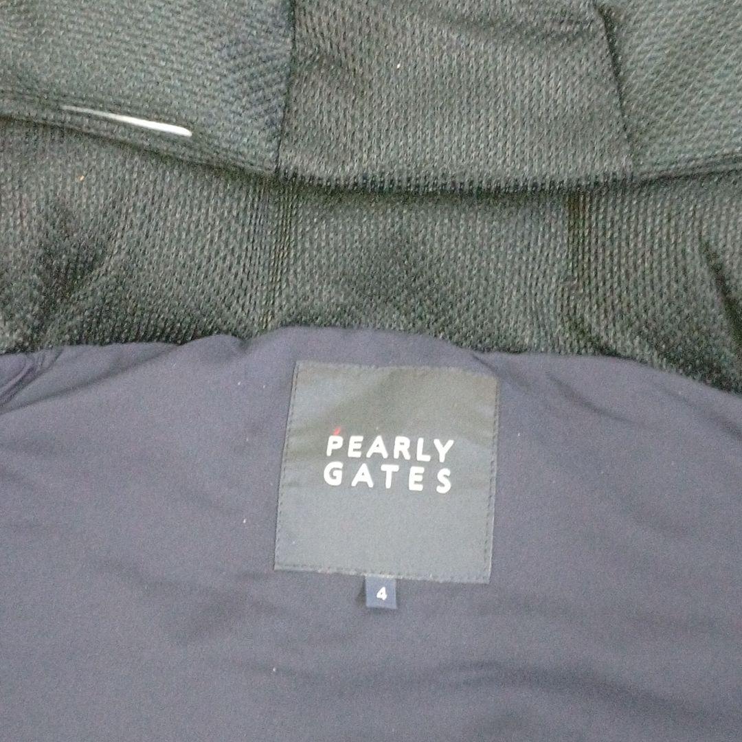 i47〚PEARLY GATES〛中綿フード付きベストネイビー サイズ4
