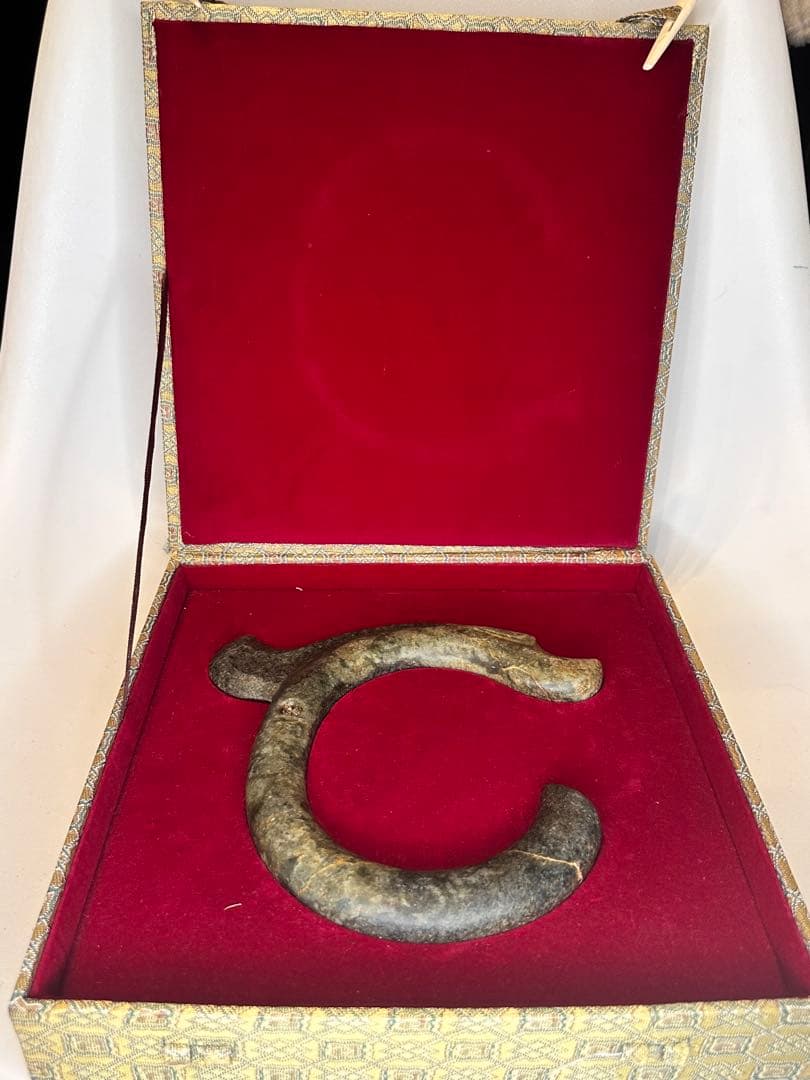 中国 春秋戦国時代 古玉 玉石 龍頭形 吊飾り アンティーク