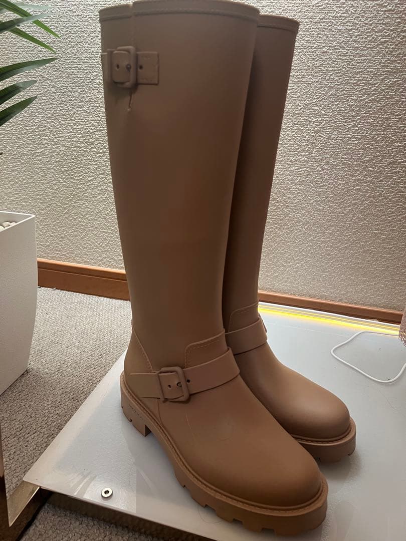 Jimmy Choo YAEL FLAT TALL ロングレインブーツ 美品