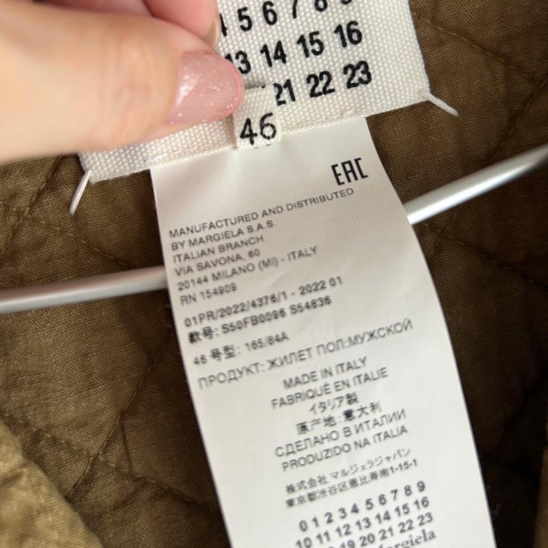 メゾンマルジェラ10 22SS ベスト キルティング ノースリーブ