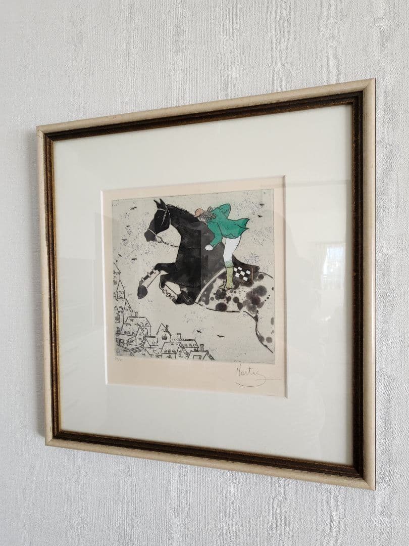 ロッポ・マルティネス LOPPO MARTINEZ 美しい馬と少女の絵画(本物）