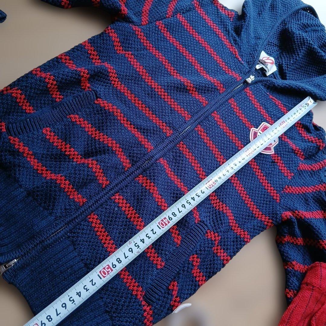 MASTER BUNNY EDITION ストライプニットパーカー