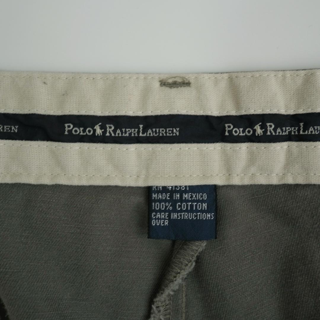 ラルフローレン 90s ツータックチノパンツ グレー 36×30.