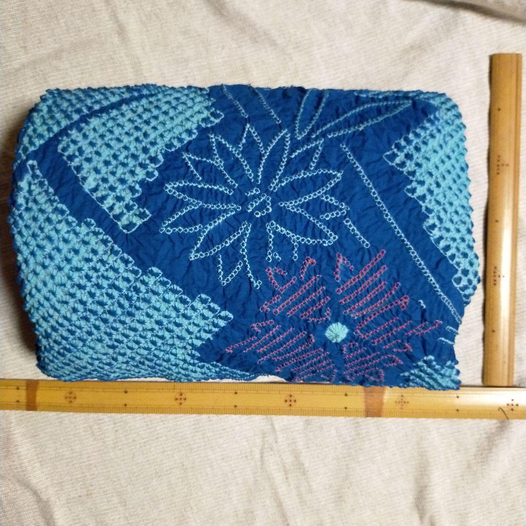 総絞り浴衣生地 反物 未使用 リメイク素材