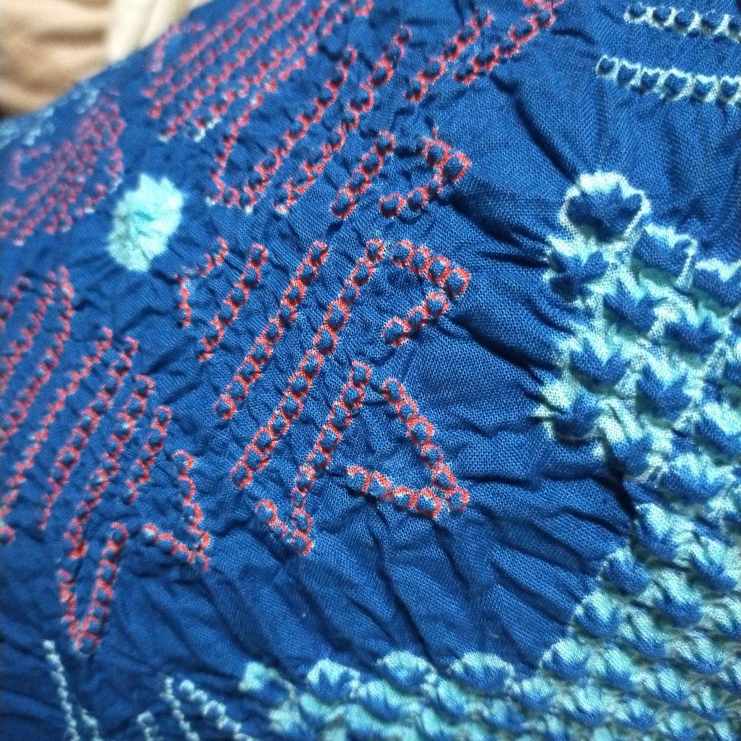 総絞り浴衣生地 反物 未使用 リメイク素材