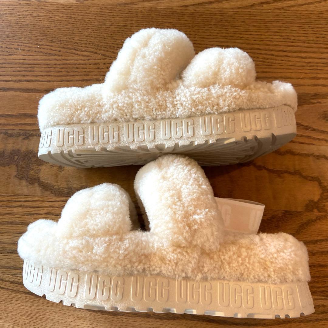 【美品】UGG オー フラッフィータ サンダル　ボア　23cm