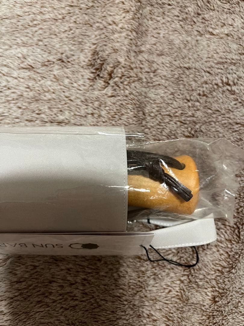 SUN BARRIER 100 ２段折り無地ストレート手元 ホワイト