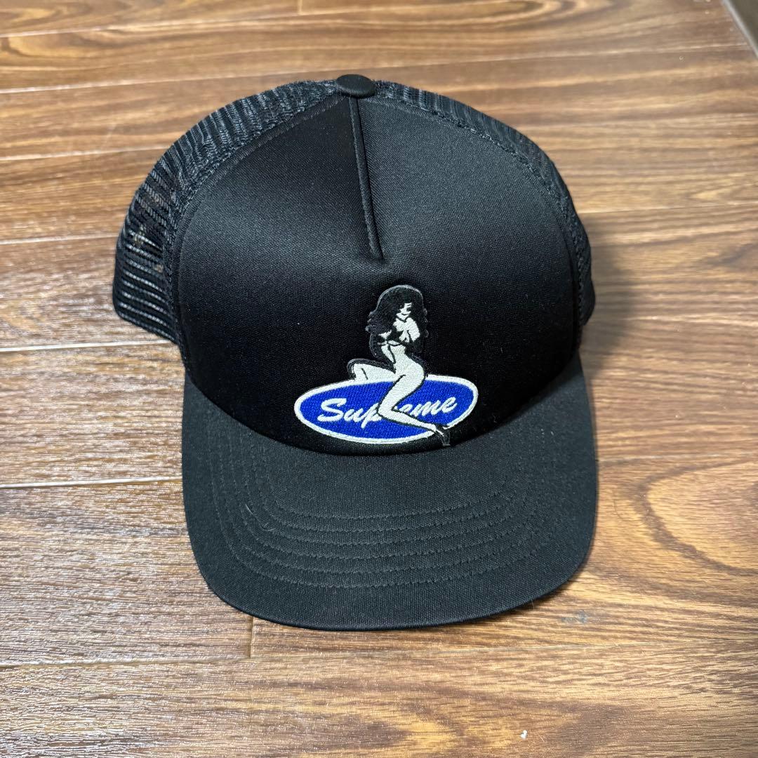 Supreme ブラック メッシュ キャップ