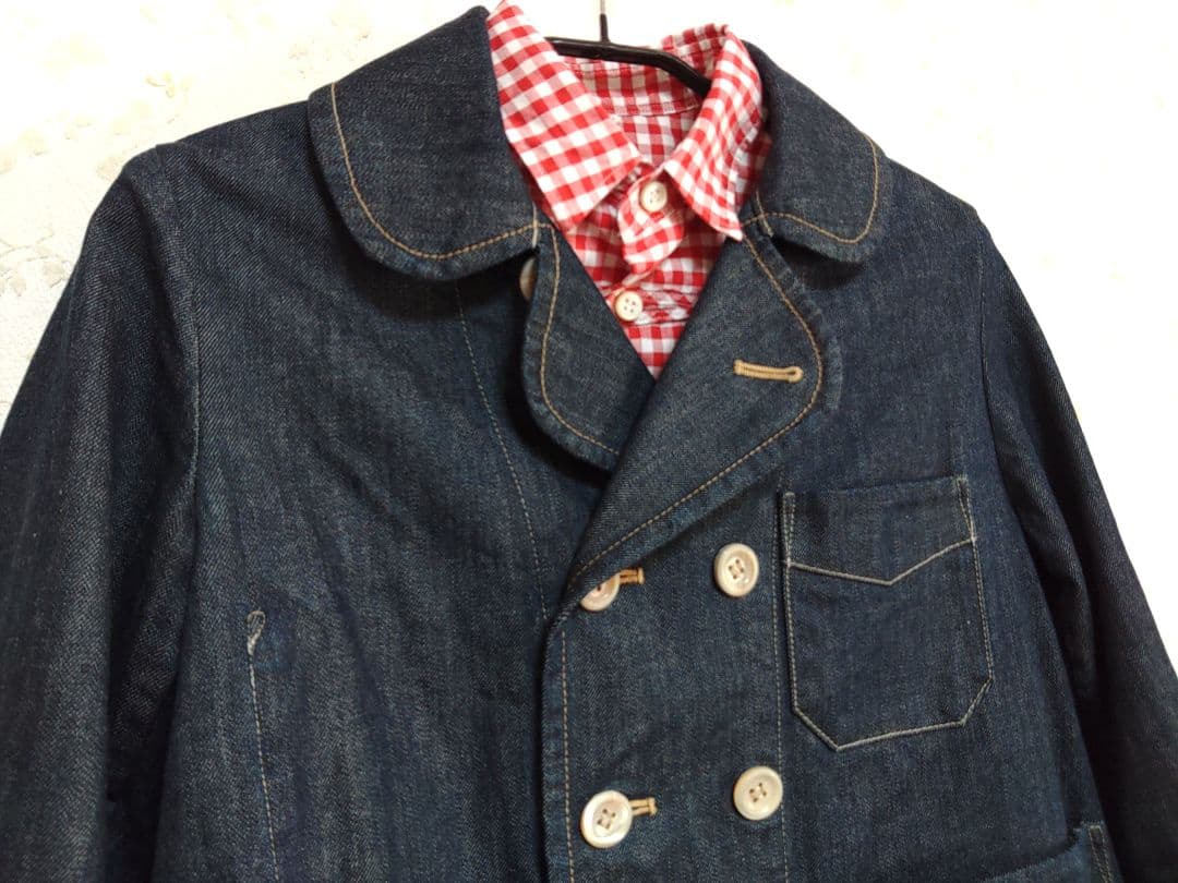 45R 薄オックスギンガムの908 8ノットシャツ アカギンガム　02サイズ