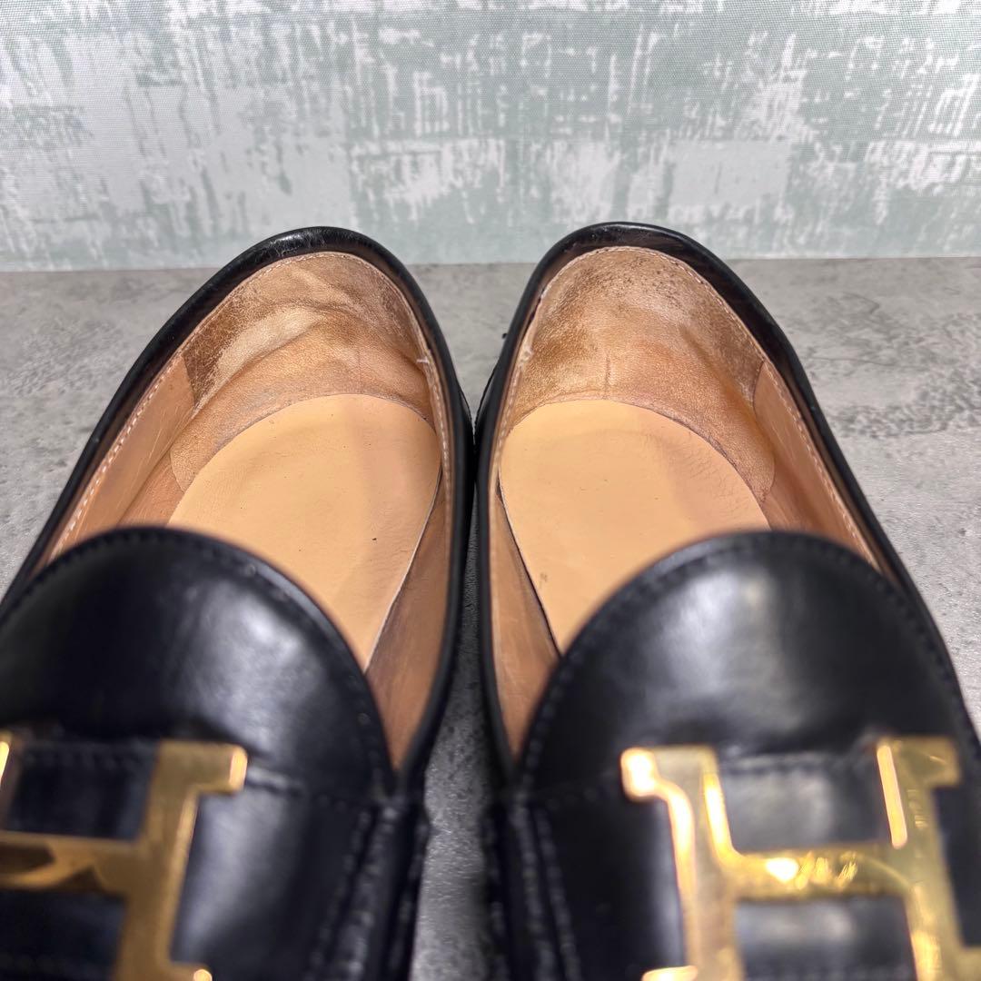 【うにこ！】HERMES エルメス コンスタンス レザー ローファー 36