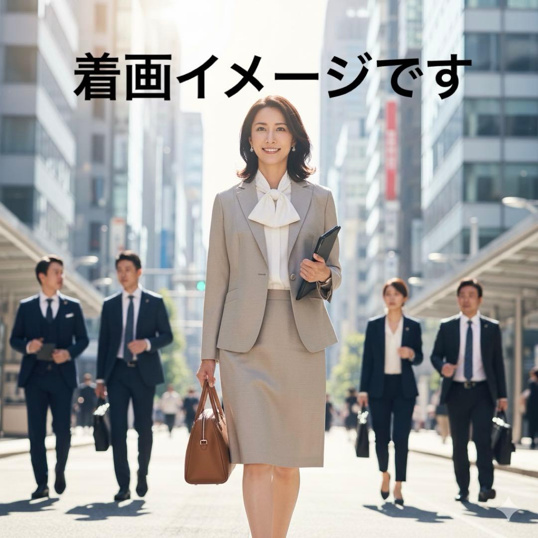 大きいサイズ ニューヨーカー スカートスーツ ワンボタン シルク素材 冠婚葬祭