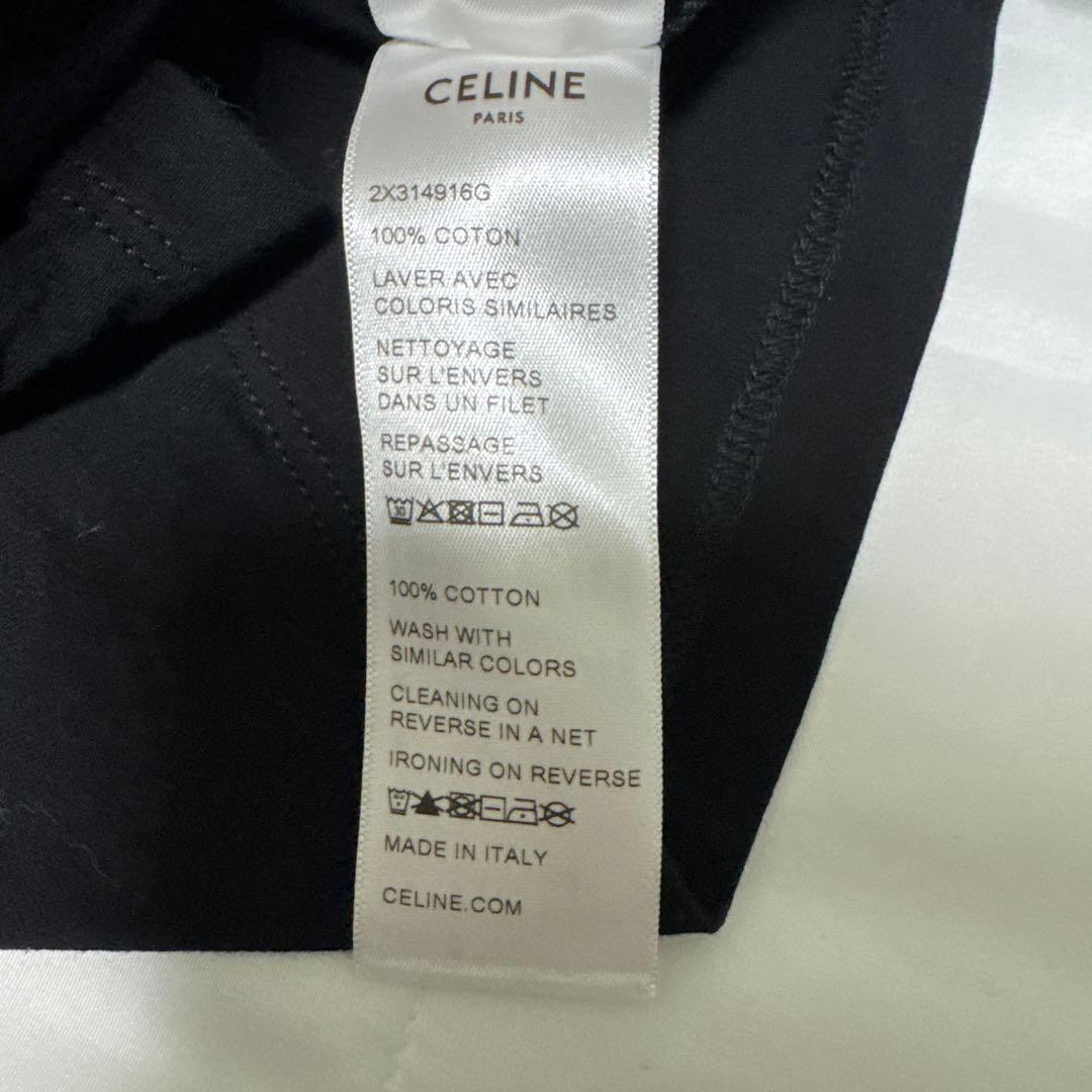 CELINE ブラック ロゴ Tシャツ 半袖