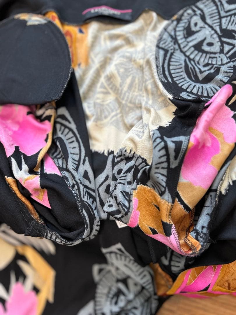 LEONARD ロングカーディガン トリム シルク100% ジャージミカド