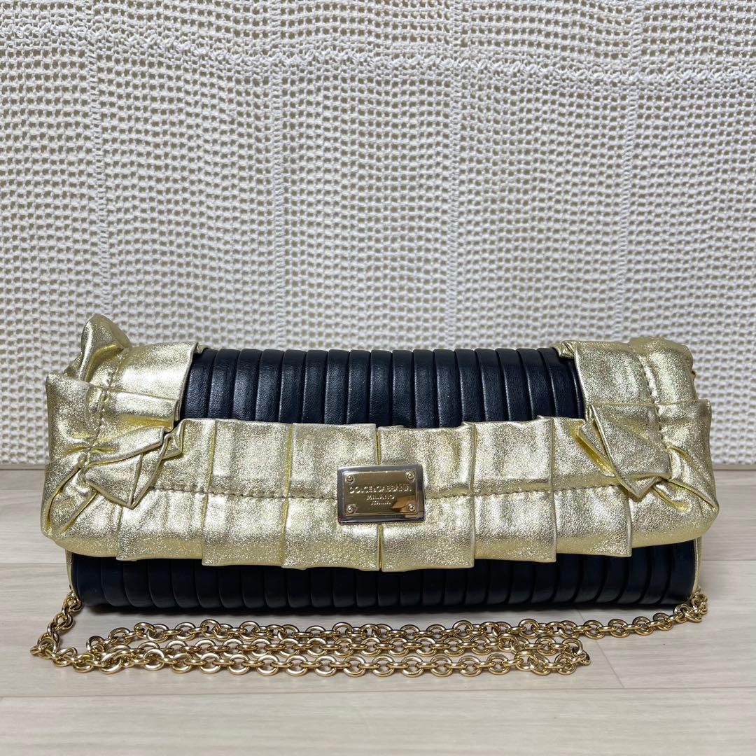 ☆訳あり☆ ドルチェ&ガッバーナ チェーン ショルダー パーティー バッグ