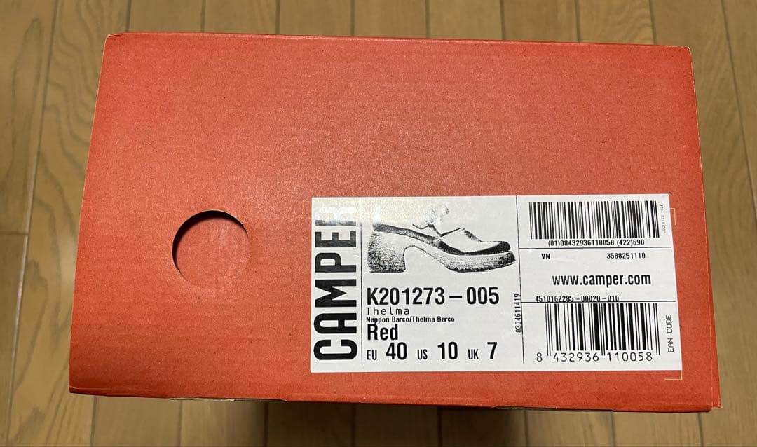 CAMPER ストラップサンダル　赤　40 25㎝　⭐︎