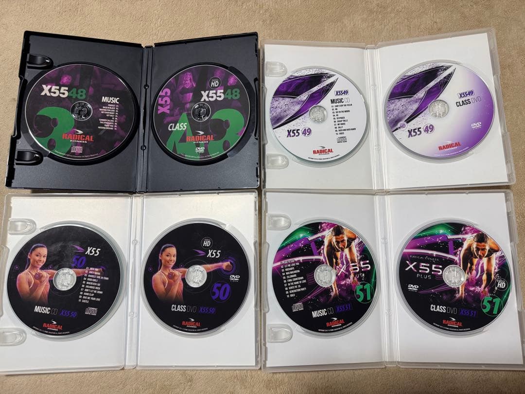 ラディカルフィットネスX55 No.48〜51 CD&DVD