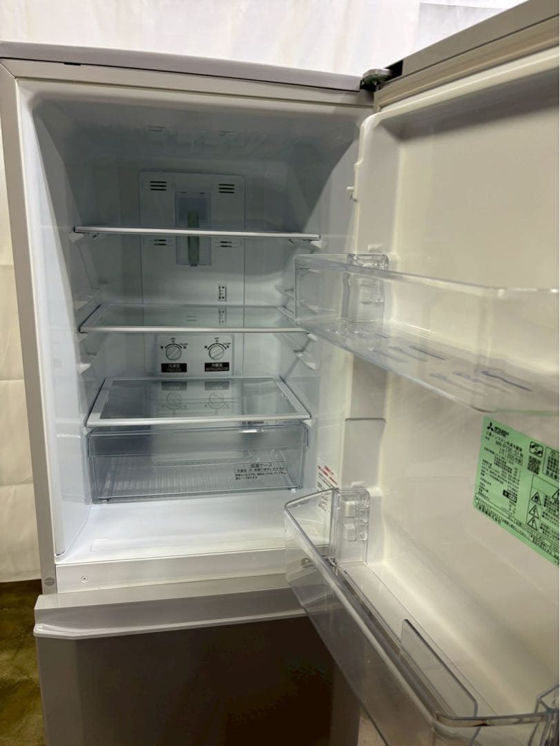 三菱 2ドア冷蔵庫 MR-P15E-S1 2020年製 146L 右開き