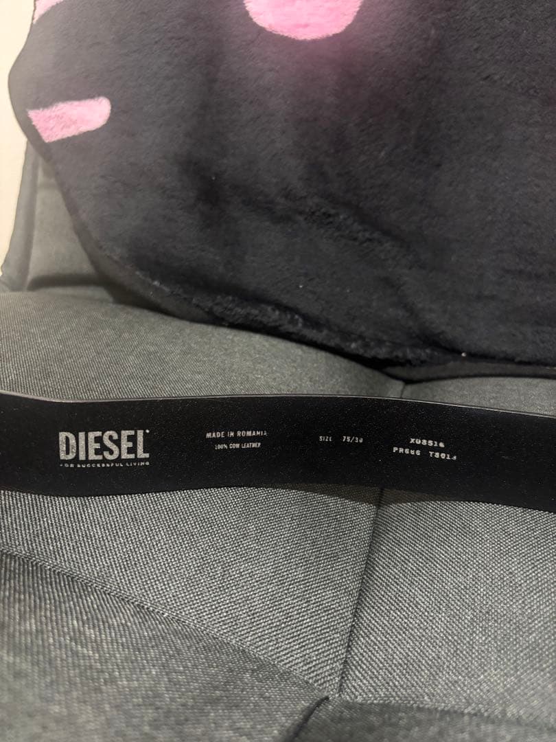 DIESEL 黒 ベルト S/M